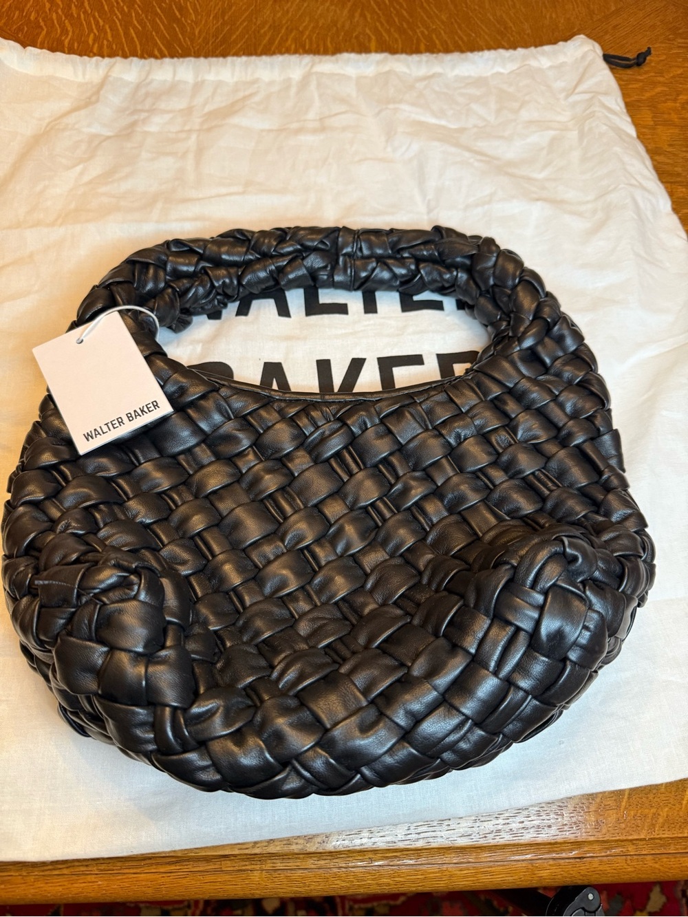 Walter Baker indie Black Braided Leather Hobo bag